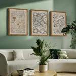 3-Piece Vintage Floral Wall Art Set