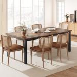 Industrial Dining Table for 6-8 People, 78.7" Long