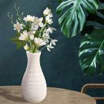 Seashell White Unbreakable Plastic Vase for Flowers
