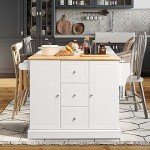 Giantex Rolling Kitchen Island Cart with Storage