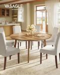 Round Honey Brown Dining Table for 4-6 People