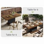 Modern 63" Rectangular Dining Table for 4-6