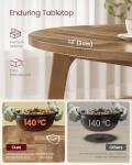 Round Honey Brown Dining Table for 4-6 People