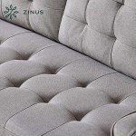 Zinus Mid-Century 3-Seater Sofa in Stone