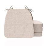 Beige 2'' Thick Chair Cushions, Set of 4