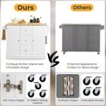 Giantex Rolling Kitchen Island Cart with Storage