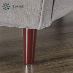 Zinus Mid-Century 3-Seater Sofa in Stone