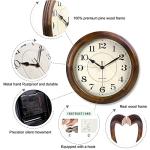 Kesin 14-Inch Silent Wood Wall Clock - Retro Design