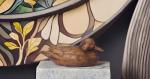Wooden Duck Home Decor Statue for Living Room