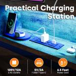 Farmhouse Queen Bed Frame with Storage and LED Light