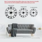 16" Modern Silent Black Metal Wall Clock