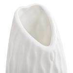 Set of 4 White Ceramic Flower Vases, 9.5 Inch