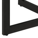 Round Industrial Dining Table with Mango Wood & Iron