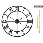 16" Modern Silent Black Metal Wall Clock