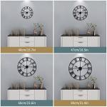 16" Modern Silent Black Metal Wall Clock