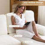 VINGLI White U-Shape Convertible Sectional Sofa