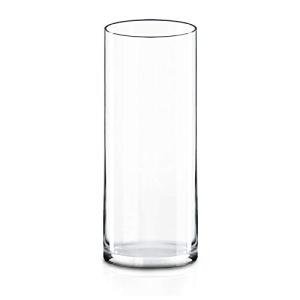 Clear Glass Cylinder Vase - 12" Tall, 4" Wide