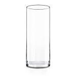 Clear Glass Cylinder Vase - 12" Tall, 4" Wide