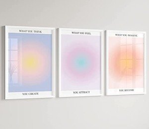 Colorful Abstract Aura Posters for Room Decor