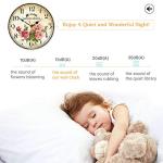 Vintage Floral 14-Inch Silent Wall Clock