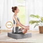 Large Grey Floor Cushions for Meditation and Yoga