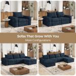 Aqua Blue Modular L-Shaped Sectional Sofa