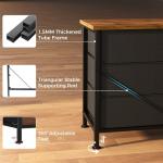 DUMOS Long TV Stand with 9 Fabric Drawers