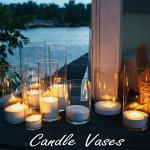 Clear Glass Cylinder Vase - 12" Tall, 4" Wide