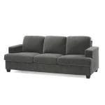 Modern 89-Inch Grey Chenille 3-Seater Sofa