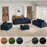 Aqua Blue Modular L-Shaped Sectional Sofa