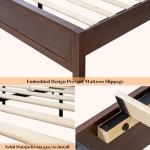 Queen Size Farmhouse Bed Frame with Storage