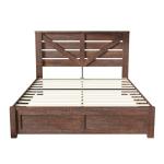 Queen Size Farmhouse Bed Frame with Storage