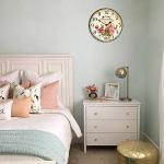 Vintage Floral 14-Inch Silent Wall Clock