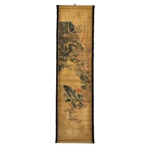 Vintage Asian Wall Art Scroll Decor