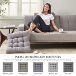 Comfortable Gray Square Meditation Floor Pillow