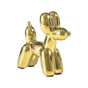 Cute Gold Balloon Dog Ceramic Statue for Decor
