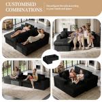 Vongrasig 105" Modular L-Shaped Sofa in Black