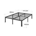 Zinus Van Queen Metal Bed Frame - Black