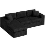 Vongrasig 105" Modular L-Shaped Sofa in Black