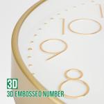 12-Inch Gold Silent Modern Wall Clock