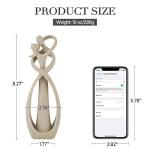 Kissing Lovers Abstract Resin Statue for Decor