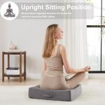 Large Grey Foam Floor Pillows for Adults – 2 Pack