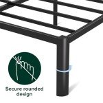 Zinus Van Queen Metal Bed Frame - Black