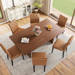 Welzona 71-inch Farmhouse Dining Table for 6-8