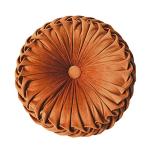 Velvet Round Pillow for Sofa, Chair, Car - Orange