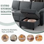 Vongrasig 79" L-Shaped Sectional Sofa with Ottoman