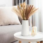 White Ceramic Petit Vase for Dried Pampas Grass
