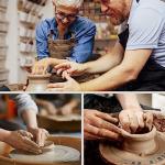 White Ceramic Petit Vase for Dried Pampas Grass