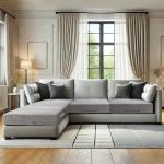 Large Grey Meditation Cushions Set of 2