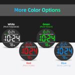 Large LED Digital Wall Clock with Date & Temp